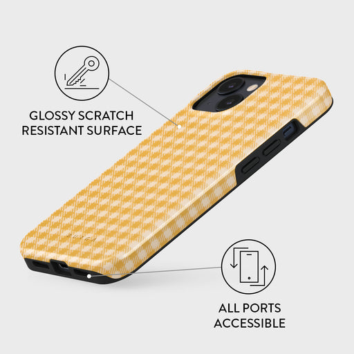 Tuscan Sun - Yellow Plaid iPhone 15 Case 7