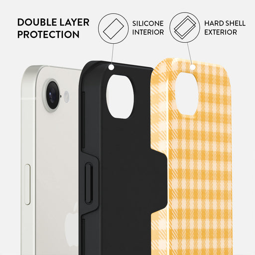 Tuscan Sun - Yellow Plaid iPhone 16e Case 2