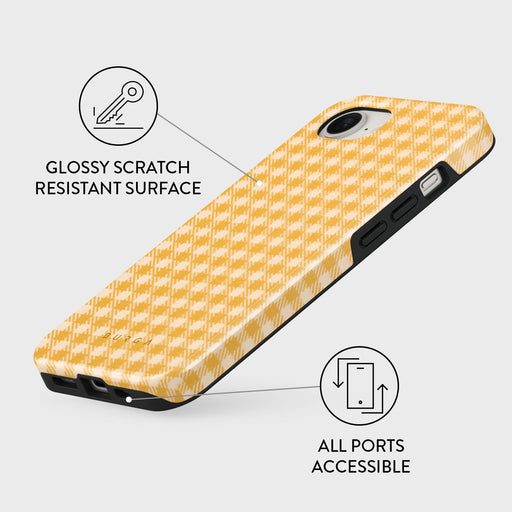 Tuscan Sun - Yellow Plaid iPhone 16e Case 3