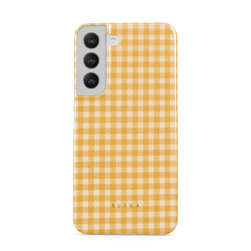 Tuscan Sun - Yellow Plaid Samsung Galaxy S22 Plus Case 1