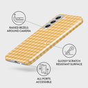 Tuscan Sun - Yellow Plaid Samsung Galaxy S22 Plus Case 3