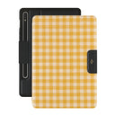 Tuscan Sun - Yellow Plaid Samsung Galaxy Tab S9 FE Case 1