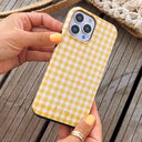 Tuscan Sun - Yellow Plaid iPhone 16e Case 5