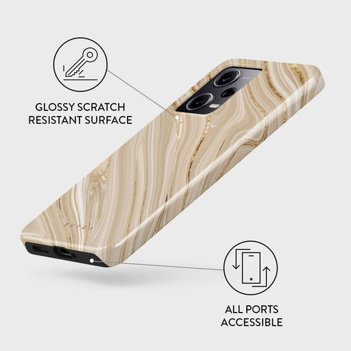Full Glam - Beige Xiaomi Redmi Note 12 Pro 5G Case 3