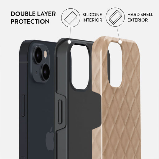 Simply Cream - Quilted iPhone 15 Plus Case 6