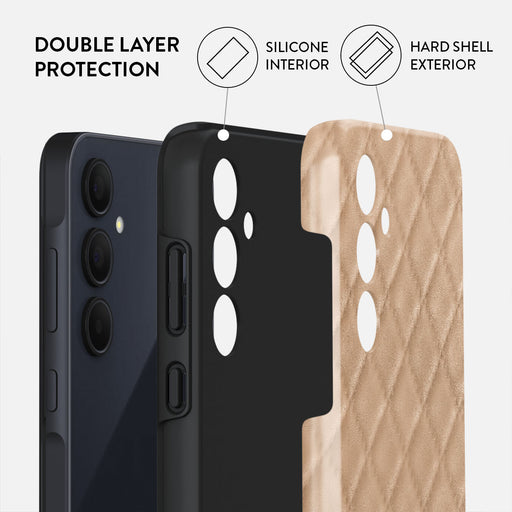 Simply Cream - Quilted Samsung Galaxy A35 Case 2