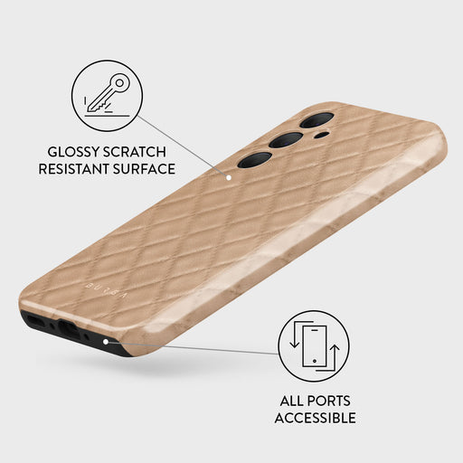 Simply Cream - Quilted Samsung Galaxy A35 Case 3