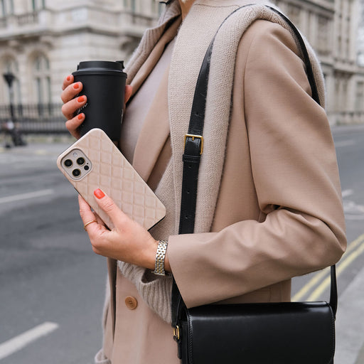 Simply Cream - Quilted iPhone 15 Plus Case 28