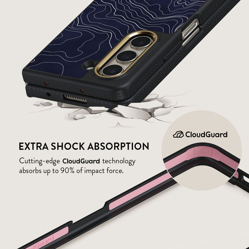 Drifting Shores - Line Art Samsung Galaxy Z Fold 5 Case 3