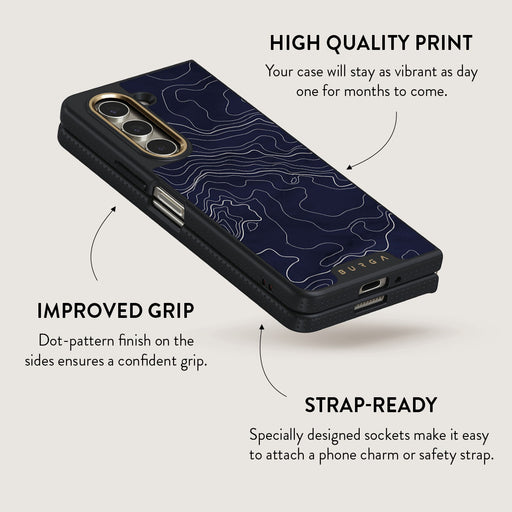 Drifting Shores - Line Art Samsung Galaxy Z Fold 5 Case 5