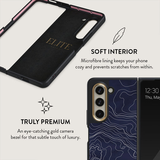 Drifting Shores - Line Art Samsung Galaxy Z Fold 5 Case 6