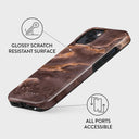Fire Wood - Brown Marble iPhone 15 Plus Case 7
