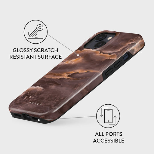 Fire Wood - Brown Marble iPhone 15 Plus Case 7