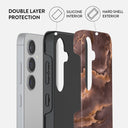 Fire Wood - Brown Marble Samsung Galaxy S24 Case 6