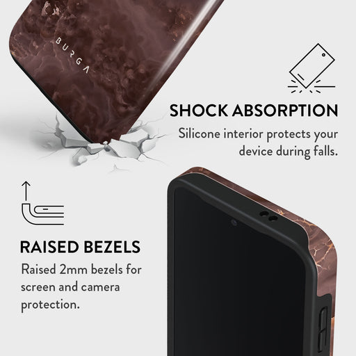Fire Wood - Brown Marble Samsung Galaxy S24 Case 8