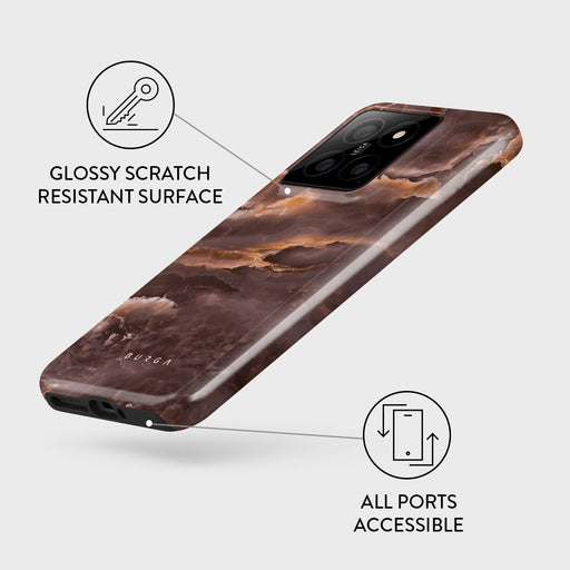 Fire Wood - Brown Marble Xiaomi 14 Pro Case 3