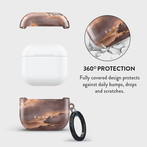 Fire Wood - Brown Marble AirPods 4 Case 2
