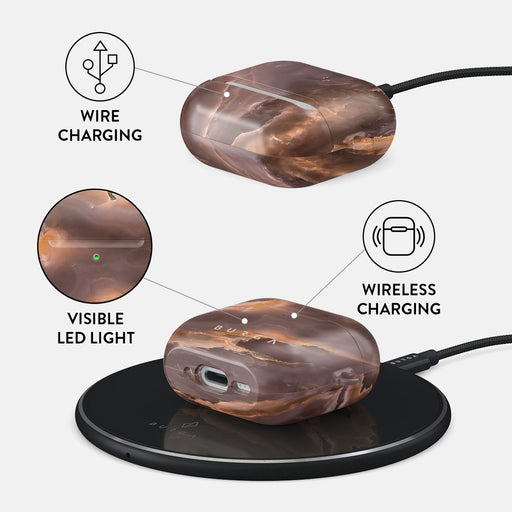 Fire Wood - Brown Marble AirPods 4 Case 3