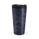Drifting Shores - Line Art Travel Mug 1