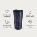 Drifting Shores - Line Art Travel Mug 7