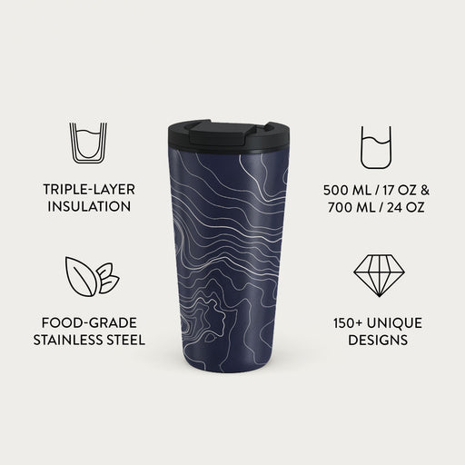 Drifting Shores - Line Art Travel Mug 7