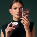 Fire Wood - Brown Marble Samsung Galaxy S25 Ultra Case 7