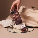 Fire Wood - Brown Marble Samsung Galaxy S25 Ultra Case 8