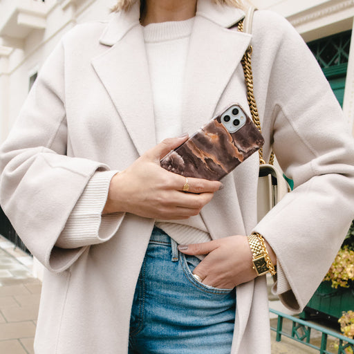 Fire Wood - Brown Marble iPhone 15 Plus Case 28