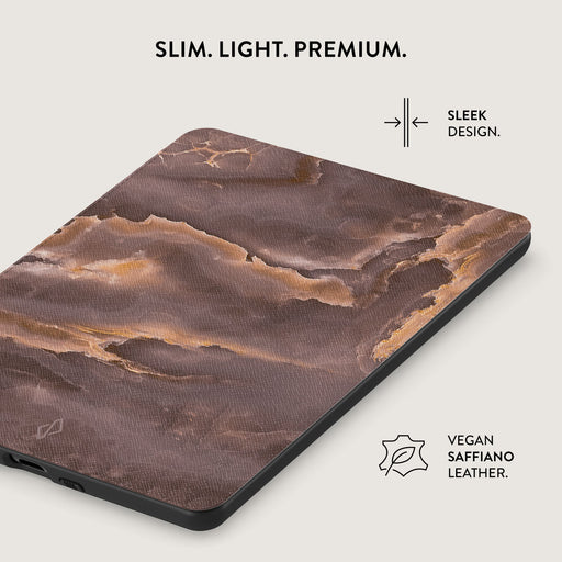 Fire Wood - Brown Marble Kindle Paperwhite (11th Gen) Case 6