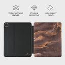 Fire Wood - Brown Marble iPad Pro 12.9 (6th/5th Gen) Case 3
