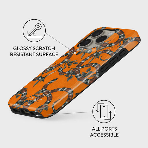 Bitter Apricot - Snake iPhone 16 Pro Max Case 3
