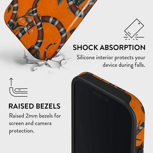 Bitter Apricot - Snake iPhone 16 Pro Max Case 4