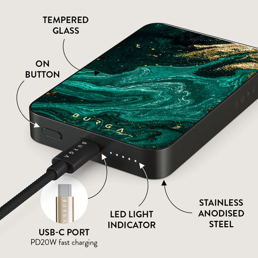 Emerald Pool - Elegant Magnetic Power Bank 15