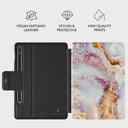 Frozen Leaves - Cute Marble Samsung Galaxy Tab S8+/S7+/S7 FE Case 2