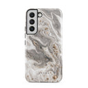 Snowstorm - Grey Marble Samsung Galaxy S22 Case 5