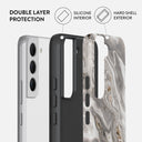 Snowstorm - Grey Marble Samsung Galaxy S22 Case 6