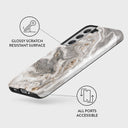 Snowstorm - Grey Marble Samsung Galaxy S22 Case 7