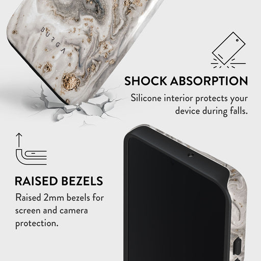 Snowstorm - Grey Marble Samsung Galaxy S22 Case 8