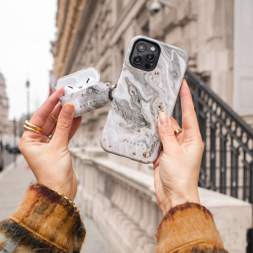 Snowstorm - Grey Marble Samsung Galaxy S22 Case 25
