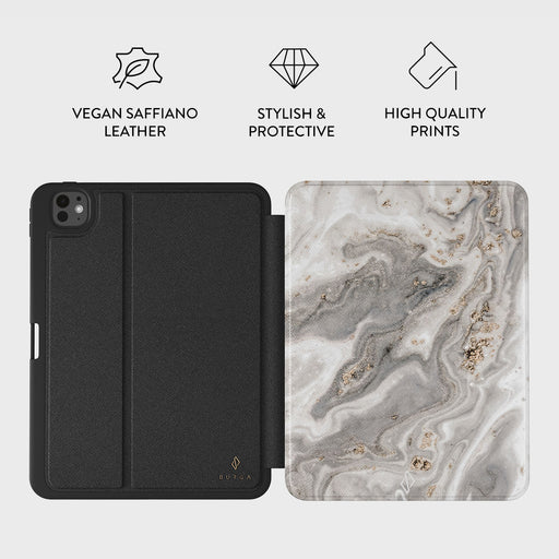 Snowstorm - Grey Marble iPad Pro 11 (7th Gen) Case 3