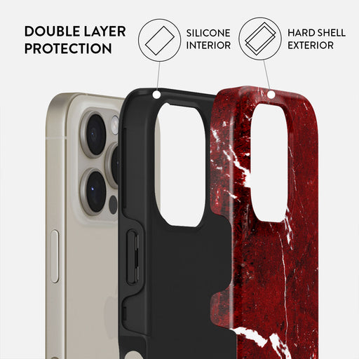 Iconic Red Ruby - Marble iPhone 16 Pro Case 2