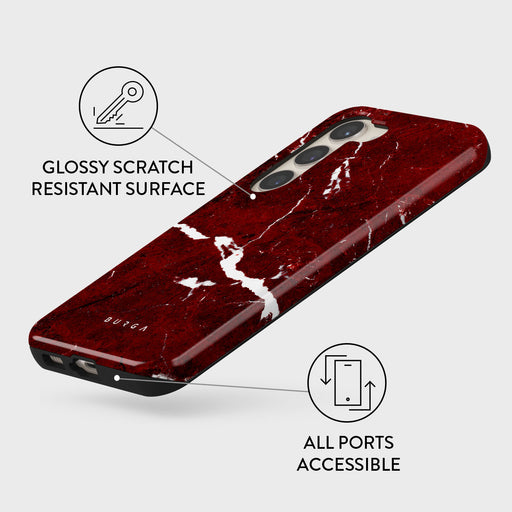 Iconic Red Ruby - Marble Samsung Galaxy S23 Plus Case 7