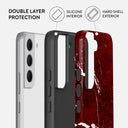 Iconic Red Ruby - Marble Samsung Galaxy S22 Case 6