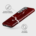 Iconic Red Ruby - Marble Samsung Galaxy S22 Case 7
