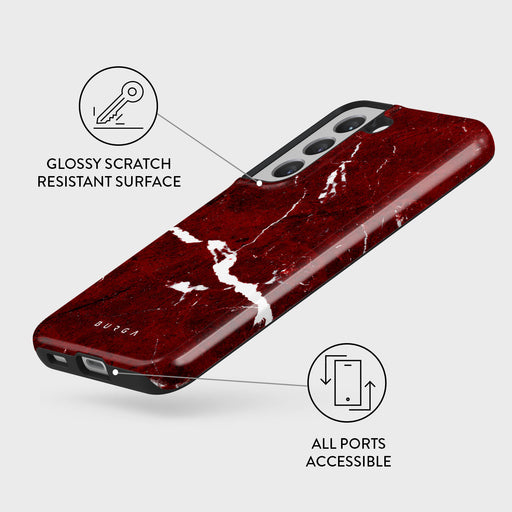 Iconic Red Ruby - Marble Samsung Galaxy S22 Case 7