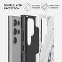 Satin White - Marble Samsung Galaxy S24 Ultra Case 6
