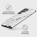 Satin White - Marble Samsung Galaxy S24 Ultra Case 7