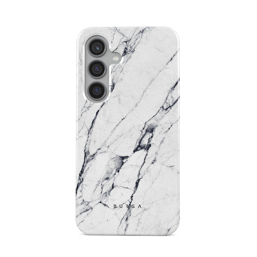 Satin White - Marble Samsung Galaxy S24 Case 5
