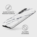 Satin White - Marble Samsung Galaxy S24 Case 7