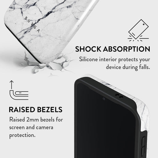 Satin White - Marble Samsung Galaxy S24 Case 8
